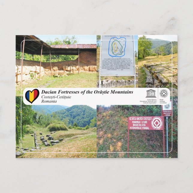 Carte Postale UNESCO - Forteresses Daciennes - Costesti-Cetatuie (Devant)