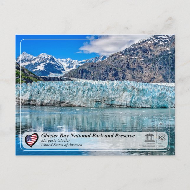 Carte Postale UNESCO - Glacier Bay NP - Glacier Margerie (Devant)