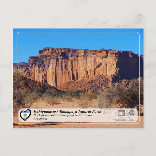 Carte Postale UNESCO - Les parcs naturels d'Ischigualasto / Tala (Devant)