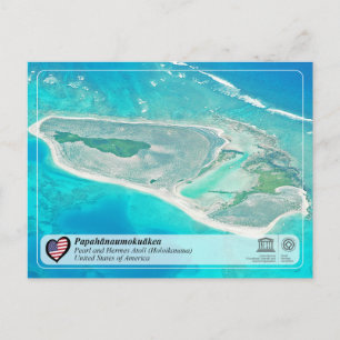 Carte Postale UNESCO Papahānaumokuākea - Atoll Pearl et Hermes