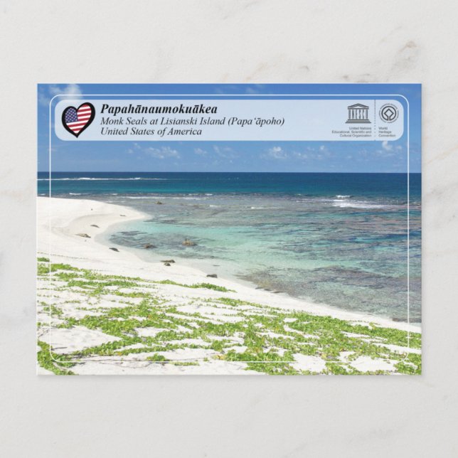 Carte Postale UNESCO - Papahānaumokuākea - île de Lisianski (Devant)