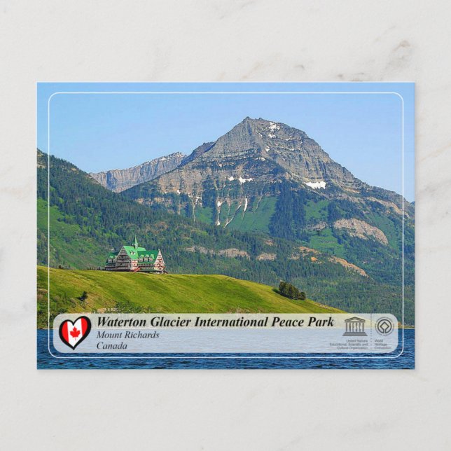 Carte Postale UNESCO - Parc international de la paix du glacier  (Devant)