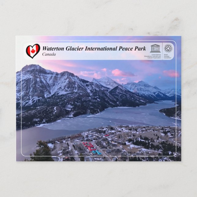 Carte Postale UNESCO - Parc international de la paix du glacier  (Devant)