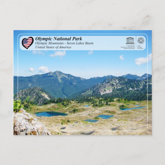 Carte Postale UNESCO - Parc national olympique - Bassin des Sept (Devant)