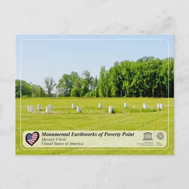 Carte Postale UNESCO - Terrassements monumentaux de Poverty Poin (Devant)