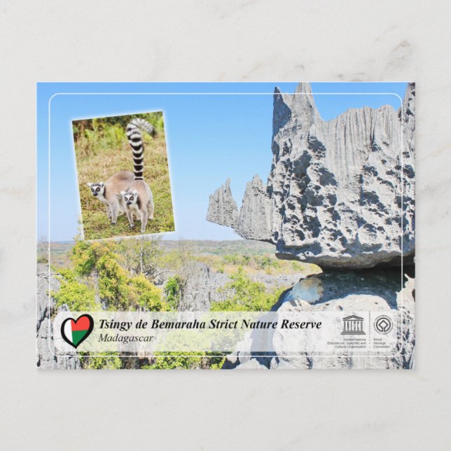 Carte Postale UNESCO - Tsingy de Bemaraha Strict Nature Reserve (Devant)