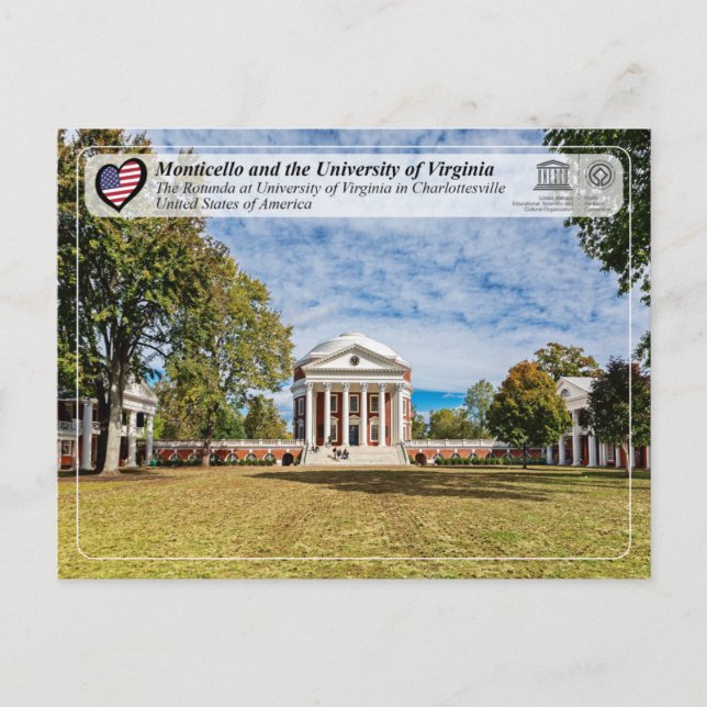 Carte Postale UNESCO - University of Virginia in Charlottesville (Devant)