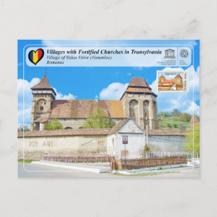 Carte Postale UNESCO - Village de Valea Viilor (Édition Timbre) 