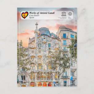 Carte Postale UNESCO WHS - Antoni Gaudí - Casa Batlló
