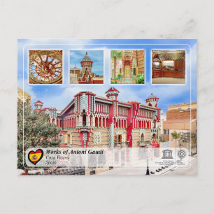 Carte Postale UNESCO WHS - Antoni Gaudí - Casa Vicens