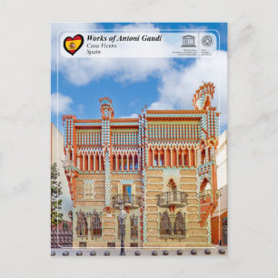 Carte Postale UNESCO WHS - Antoni Gaudí - Casa Vicens