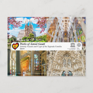 Carte Postale UNESCO WHS - Antoni Gaudí - Sagrada Familia