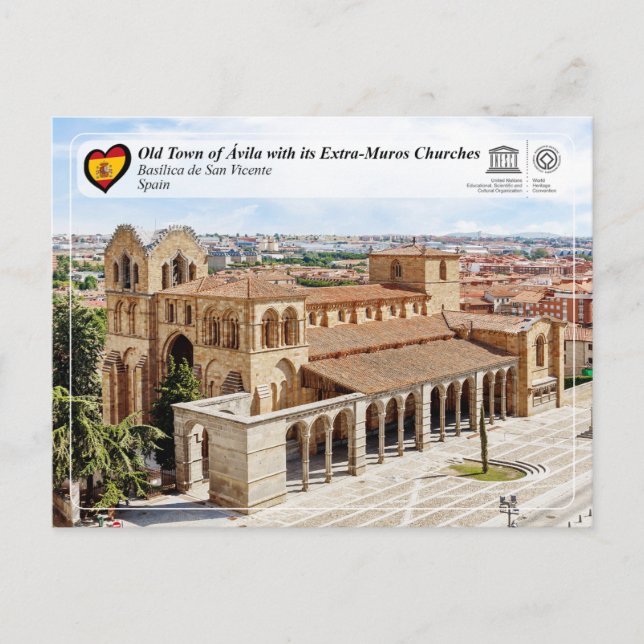 Carte Postale UNESCO WHS - Ávila - Basílica de San Vicente (Devant)