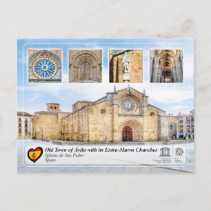 Carte Postale UNESCO WHS - Ávila - Église de San Pedro
