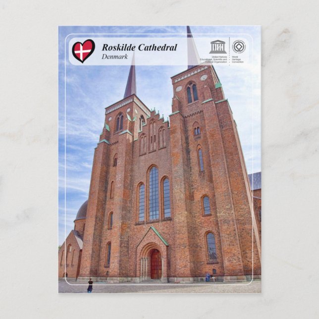 Carte Postale UNESCO WHS - Cathédrale de Roskilde (Devant)