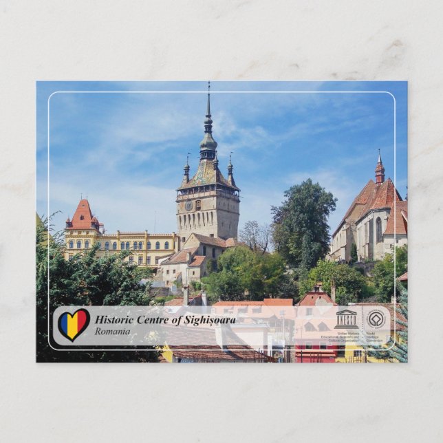 Carte Postale UNESCO WHS - Centre historique de Sighisoara (Devant)