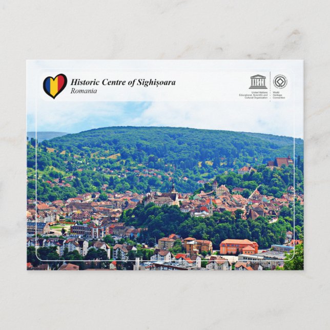 Carte Postale UNESCO WHS - Centre historique de Sighisoara (Devant)