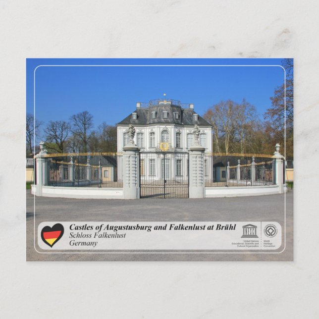 Carte Postale UNESCO WHS - Château de Falkenlust (Devant)