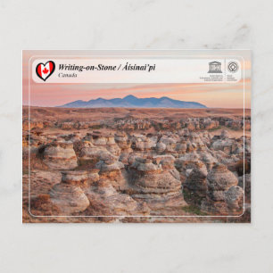 Carte Postale UNESCO WHS - Ecriture sur pierre / Áísínai’pi