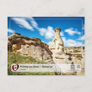 Carte Postale UNESCO WHS - Ecriture sur pierre / Áísínai’pi