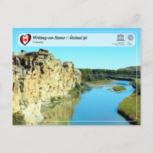 Carte Postale UNESCO WHS - Ecriture sur pierre / Áísínai’pi