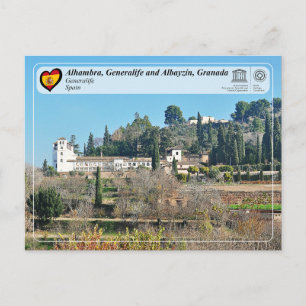 Carte Postale UNESCO WHS - Generalife, Grenade