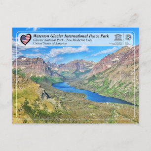 Carte Postale UNESCO WHS - Glacier NP - Lac Two Medicine Postc