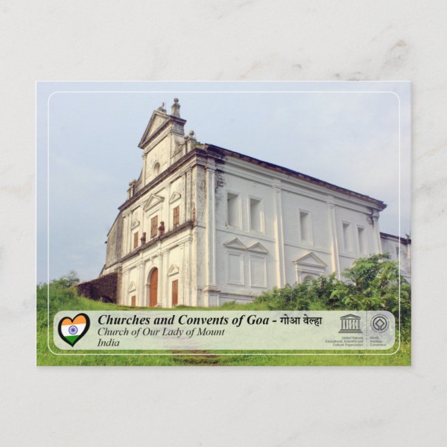 Carte Postale UNESCO WHS - Goa - Eglise Notre-Dame du Mont (Devant)