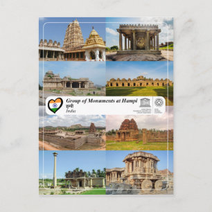 Carte Postale UNESCO WHS - Groupe de Monuments à Hampi