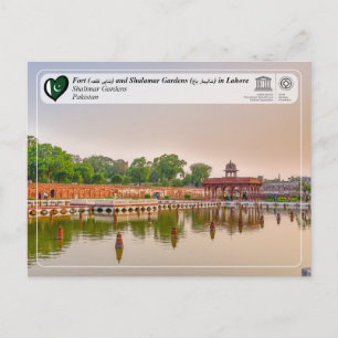 Carte Postale UNESCO WHS - Jardins de Shalamar - danse - canal -