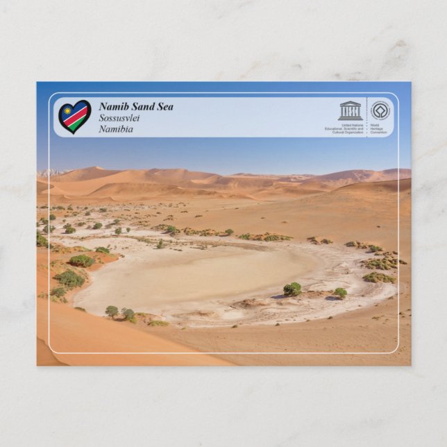 Carte Postale UNESCO WHS - Mer de sable du Namib (Devant)