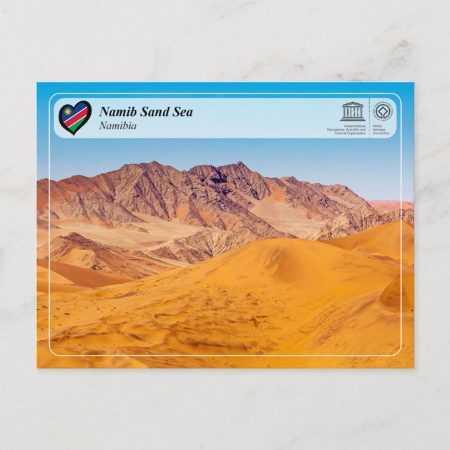Carte Postale UNESCO WHS - Mer de sable du Namib (Devant)
