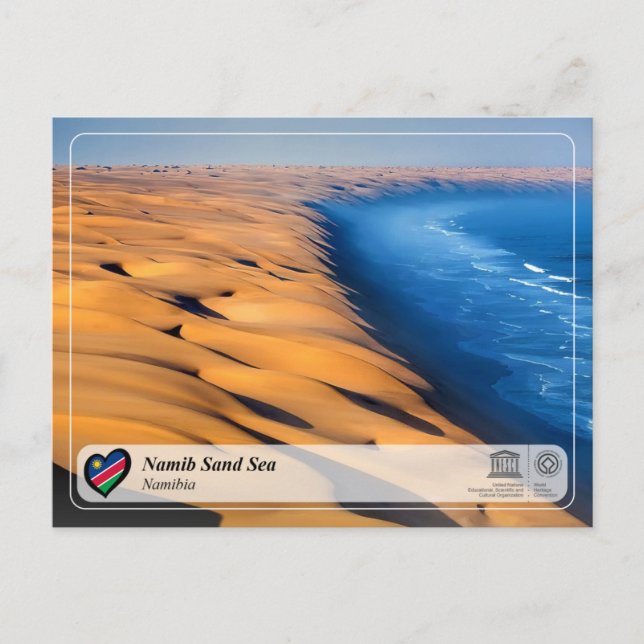 Carte Postale UNESCO WHS - Mer de sable namibienne (Devant)
