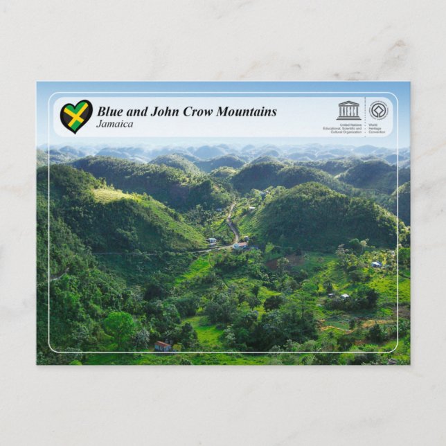 Carte Postale UNESCO WHS - Montagnes Bleues et John Crow (Devant)