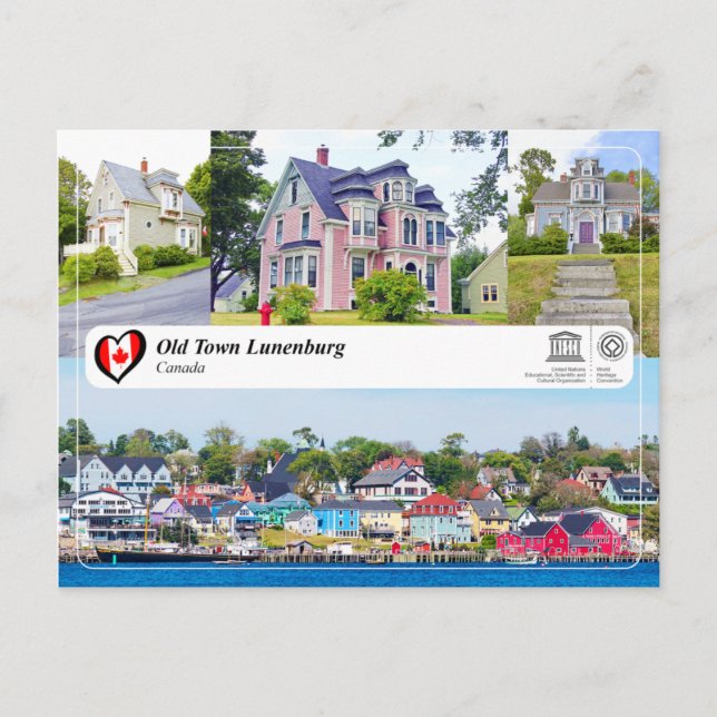 Carte Postale UNESCO WHS - Old Town Lunenburg (Devant)