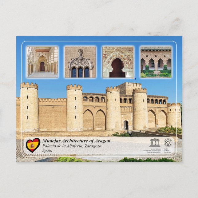 Carte Postale UNESCO WHS - Palais de l'Aljafería (Devant)