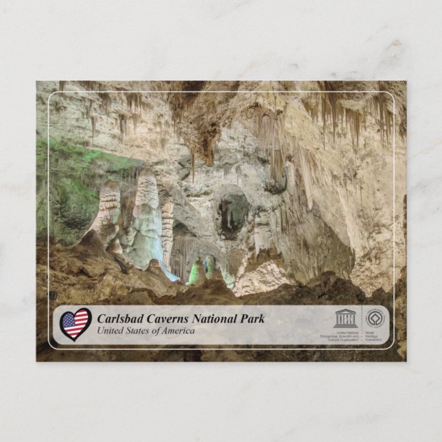 Carte Postale UNESCO WHS - Parc national des grottes de Carlsbad (Devant)