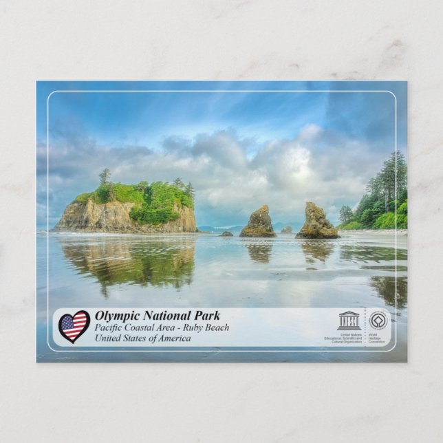 Carte Postale UNESCO WHS - Parc National Olympique - Plage de Ru (Devant)