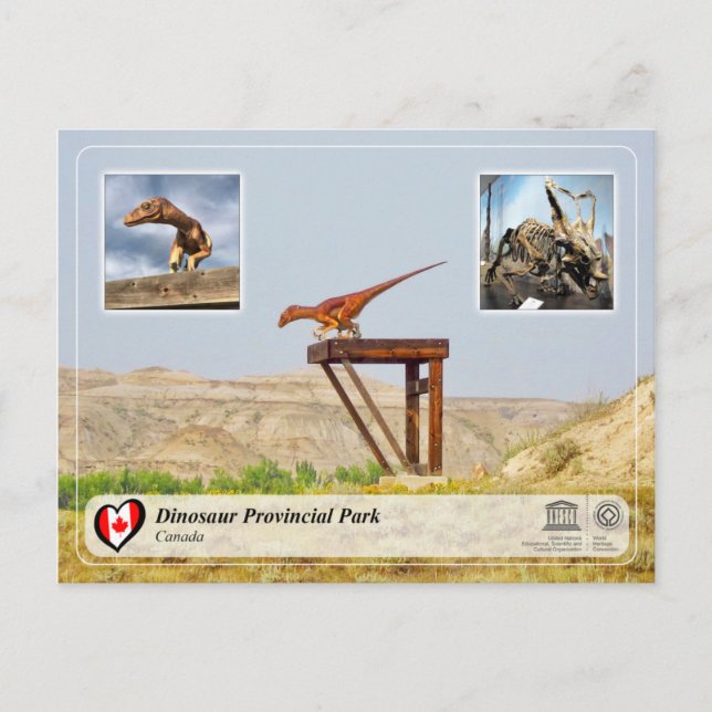 Carte Postale UNESCO WHS - Parc provincial de Dinosaur (Devant)