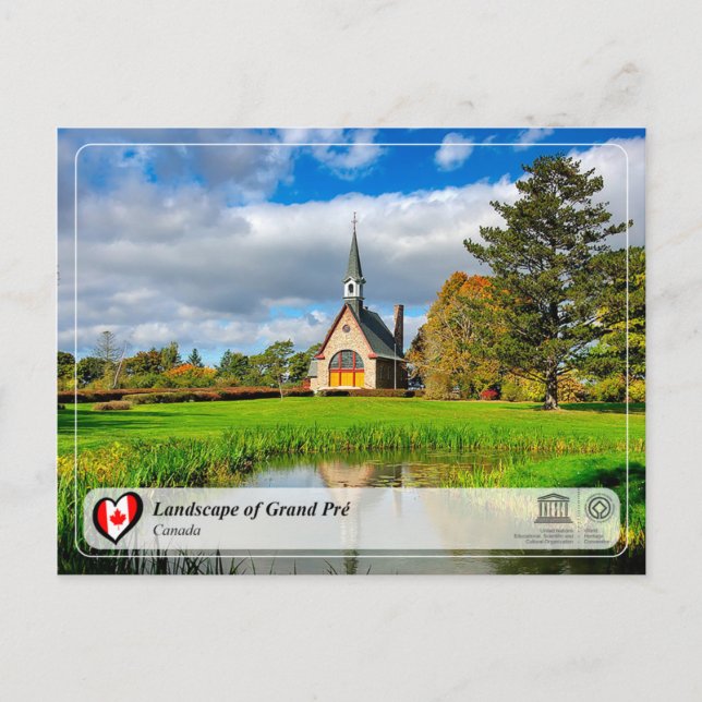 Carte Postale UNESCO WHS - Paysage de Grand Pré (Devant)