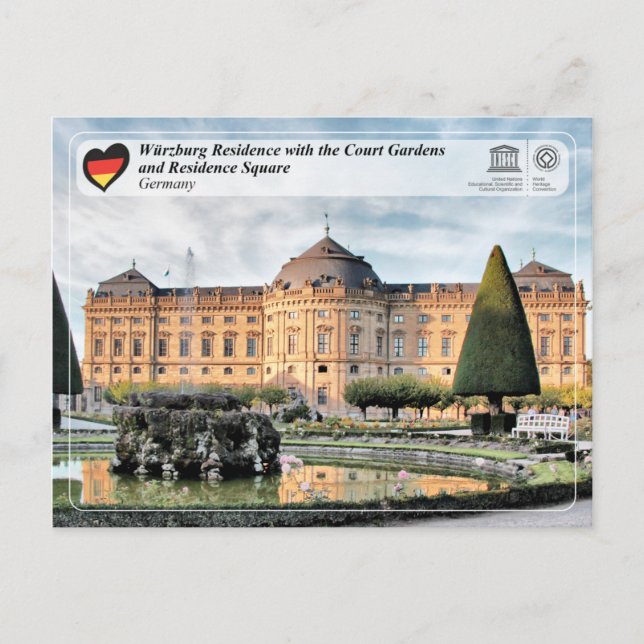 Carte Postale UNESCO WHS - Résidence de Würzburg (Devant)