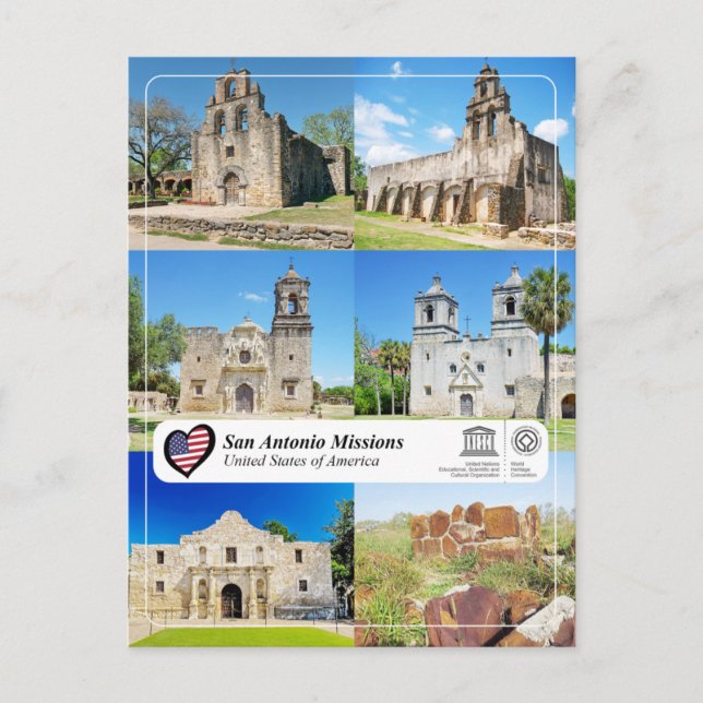 Carte Postale UNESCO WHS - San Antonio Missions (Devant)