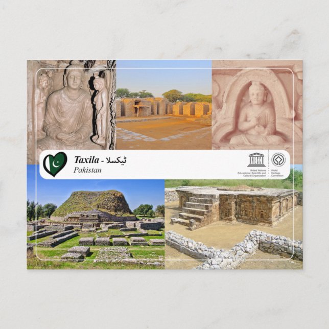 Carte Postale UNESCO WHS - Taxila - ٹیکسلا (Devant)