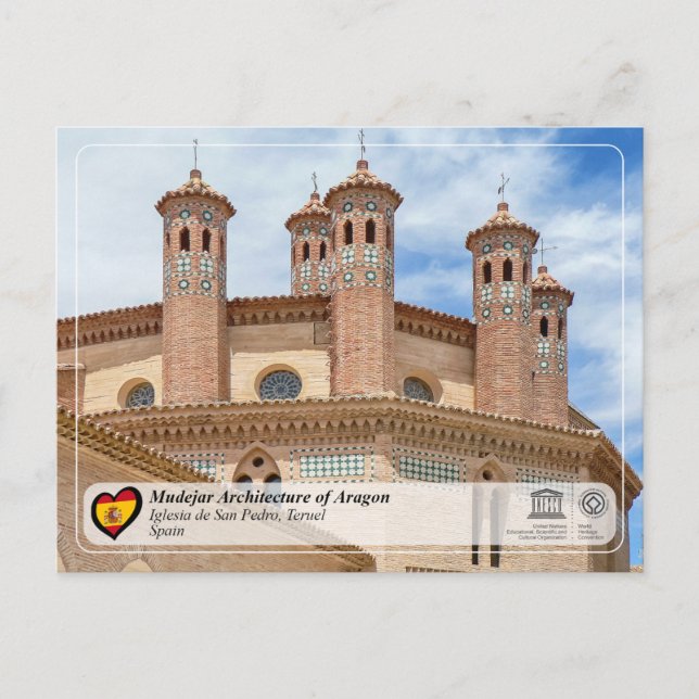Carte Postale UNESCO WHS - Torre e iglesia de San Pedro (Devant)
