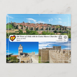Carte Postale UNESCO WHS - Vieille ville d'Ávila et ses murs