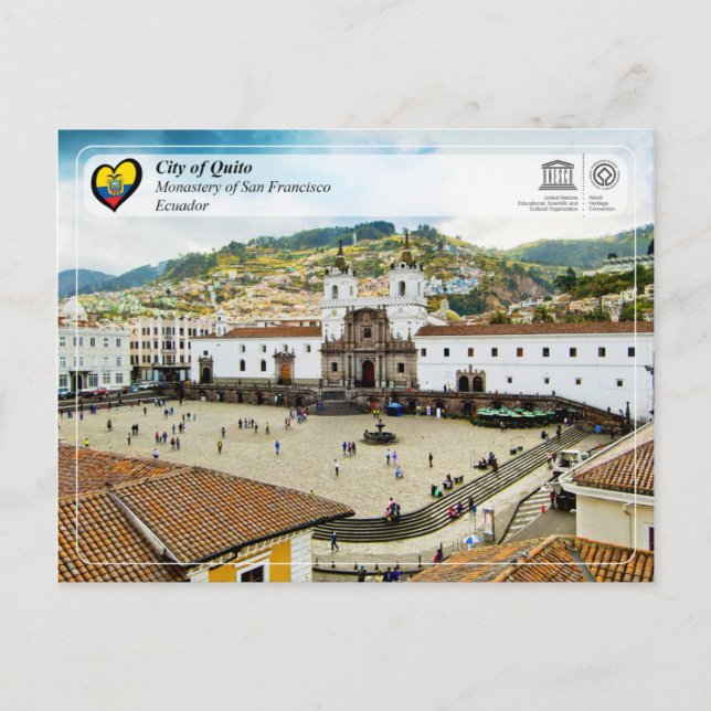 Carte Postale UNESCO WHS - Ville de Quito (Devant)