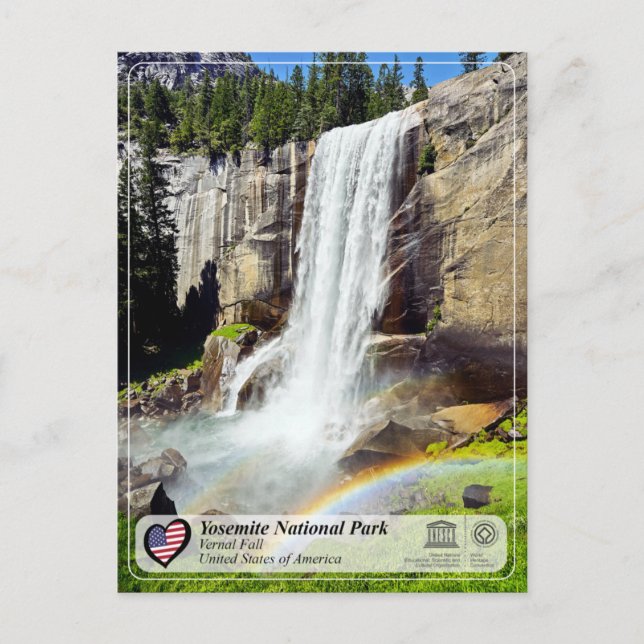 Carte Postale UNESCO WHS - Yosemite NP - Automne Verne (Devant)