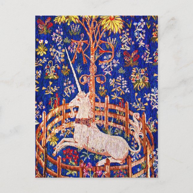 Carte Postale Unicorn Art - "La licorne en captivité" (Devant)