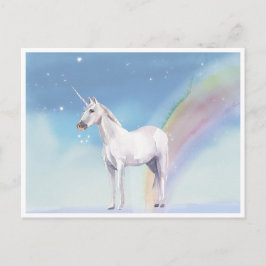 Carte postale Unicorn et Rainbow Starry Heavens