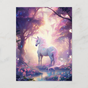 Carte Postale Unicorn Imaginaire Art